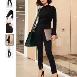 Fabletics 24/7 Skinny Pants Ankle Zip size M Casual Dress Pants NWT Black